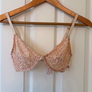 Victoria's Secret Pink Leopard Print Underwire Bra
